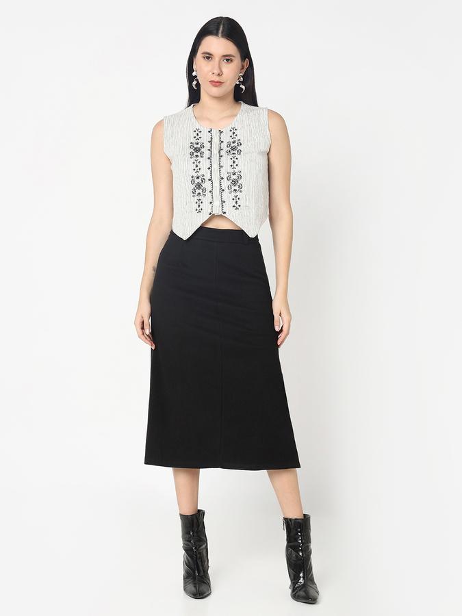 R&B Women's Black Striped Top