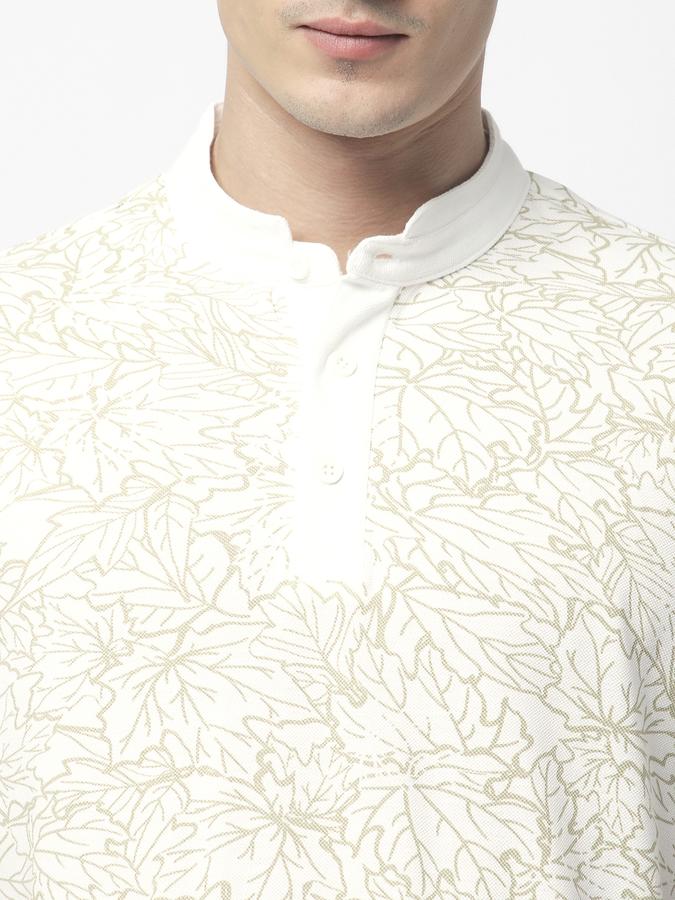 Floral Printed Polo T-Shirt with Short Sleeves image number 3