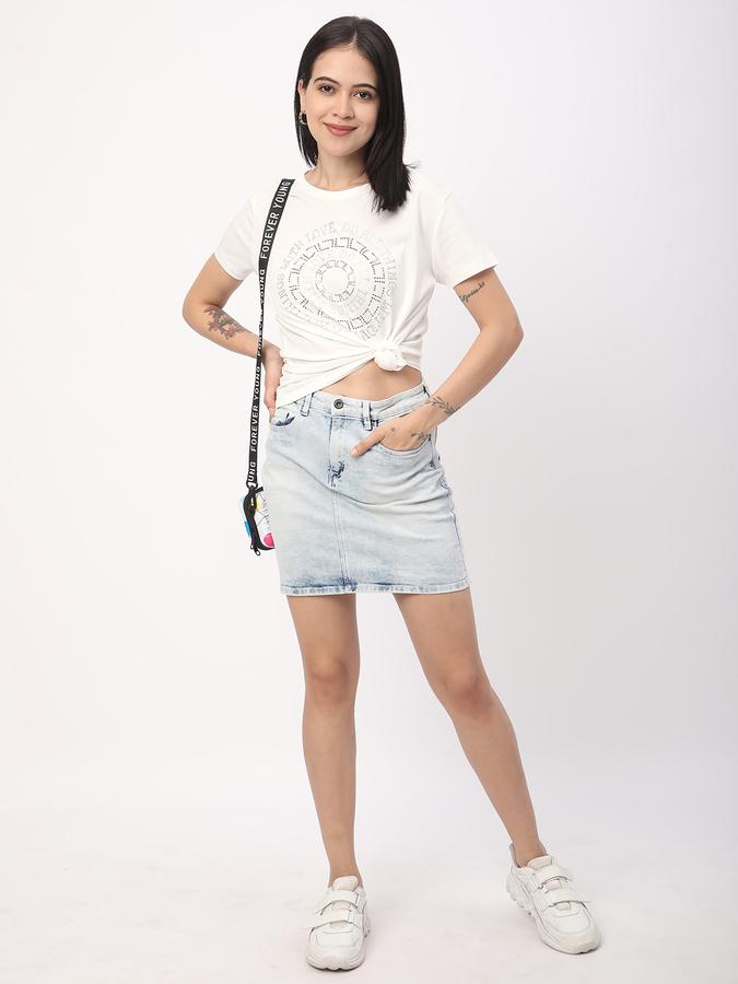 R&B Women Ivory Typography T-Shirt