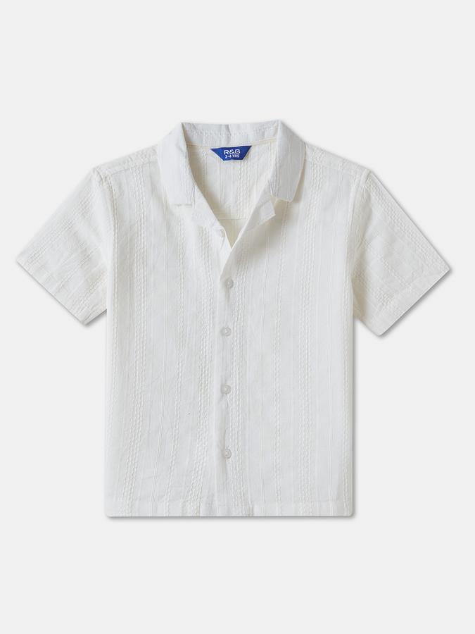 R&B BOYS Striped STRAIGHT WOVEN SHIRT