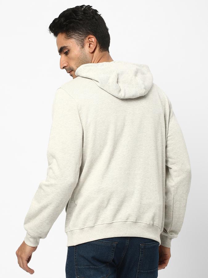 Men Fleece Regular Fit Hooded Graphic Sweatshirt