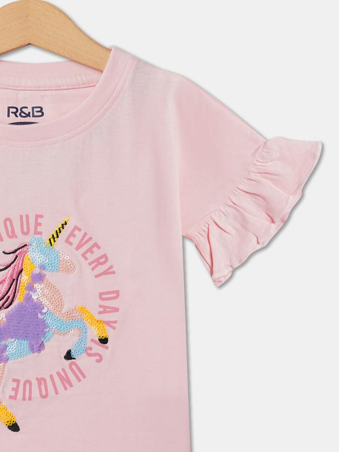 Graphic Print Round-Neck Top image number 2