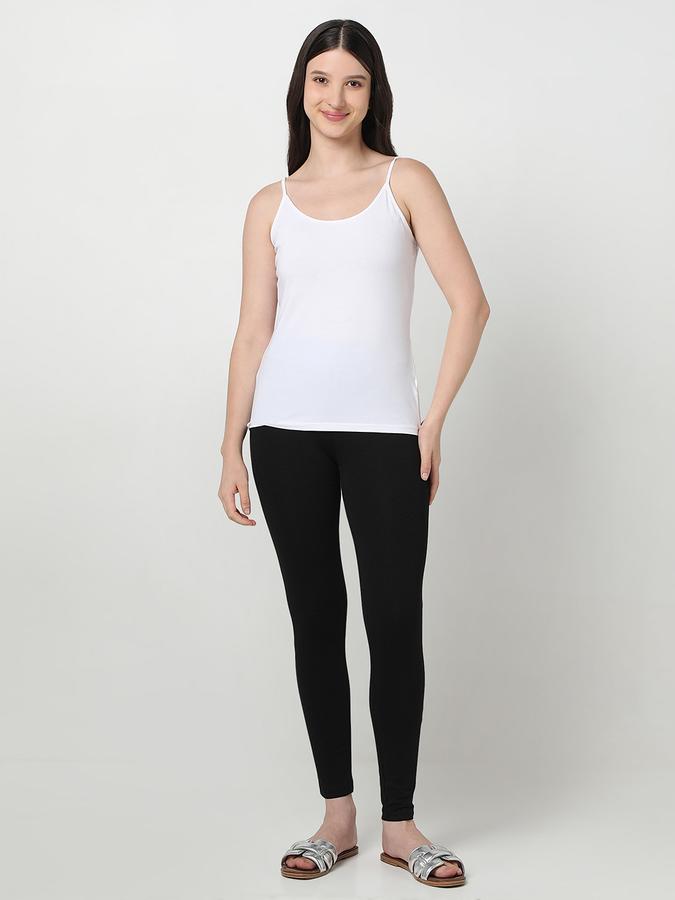Women Cotton Skinny Fit High Rise Solid Tights