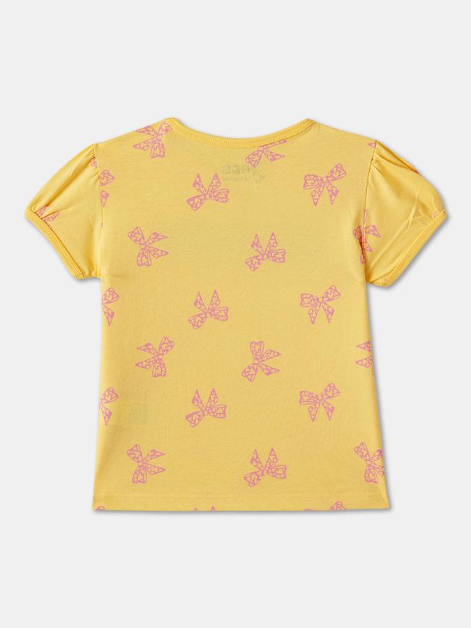 R&B Baby Girls Graphic Print Pure Cotton Regular T Shirt image number 1