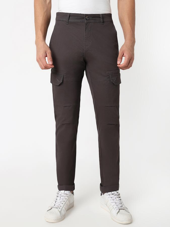 R&B Men's Solid Casual Trousers