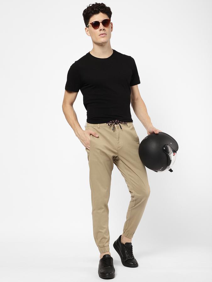 R&B Men Khaki Casual Trousers image number 1