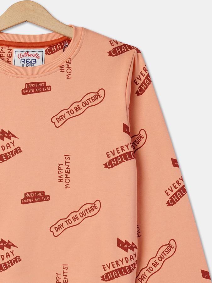 Boys Typographic Print Round-Neck Sweatshirt image number 2
