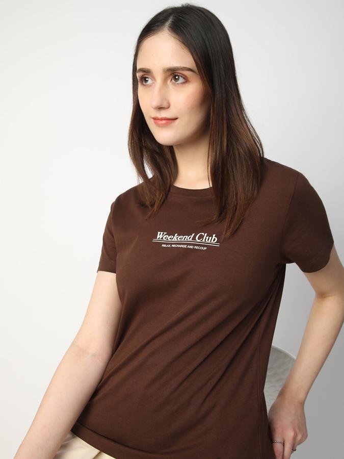 Graphic Print Women Round Neck T-Shirt image number 0