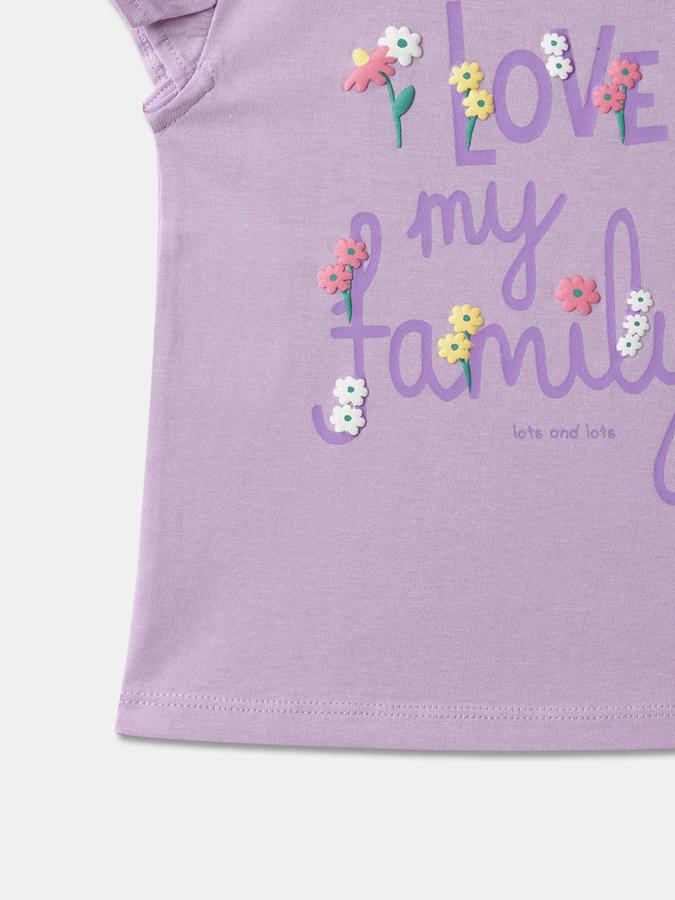 Girls Typographic Print Regular Fit T-Shirt image number 3