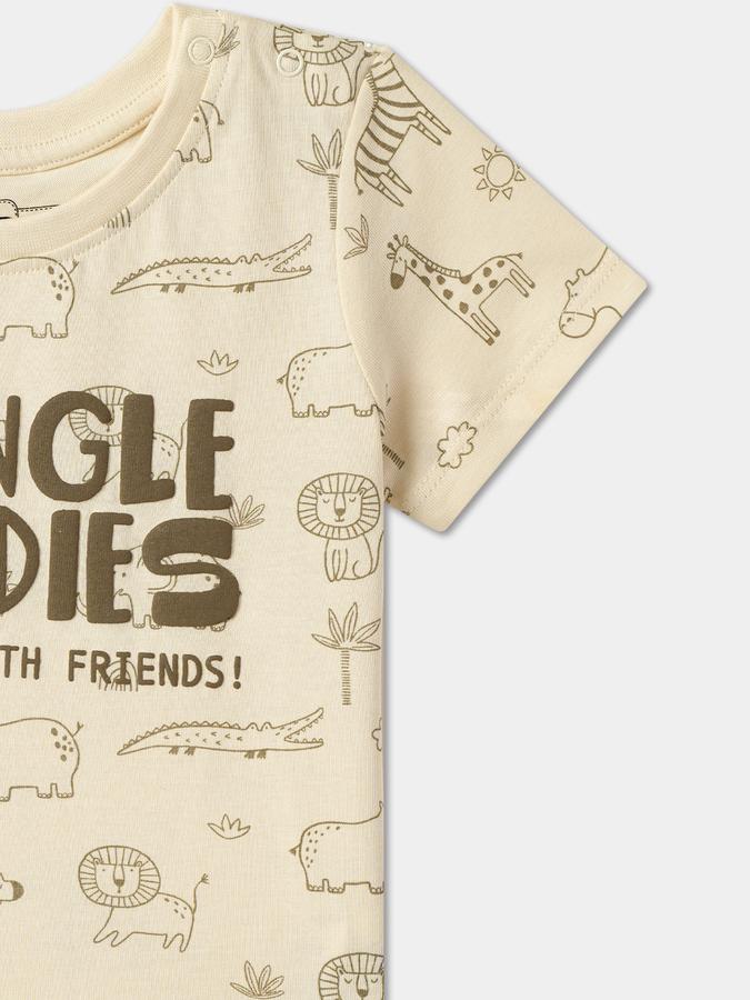 Baby Boys Printed Pure Cotton Regular T Shirt image number 2