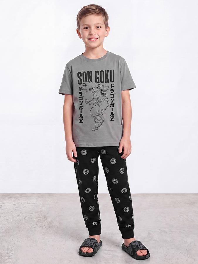 R&B Boys Grey Graphic Print T-Shirt and Pyjama Night Suit