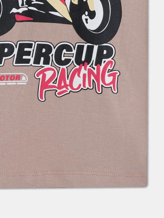 Boys Cotton Regular Fit Crew Neck Graphic T-shirt