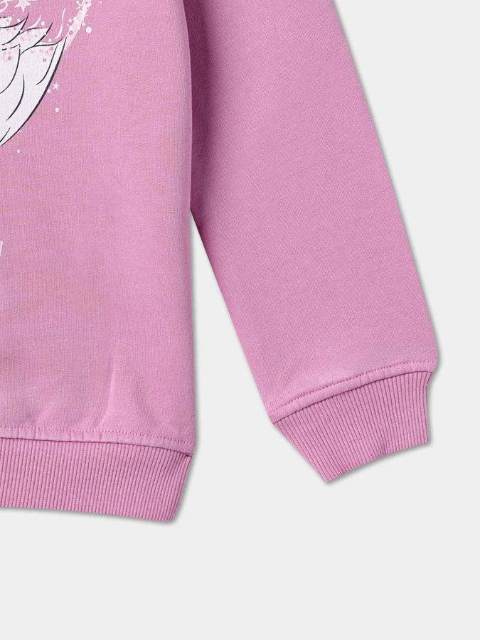 Girls Graphic Regular Fit Long Sleeve Crew Neck SweaT-Shirt