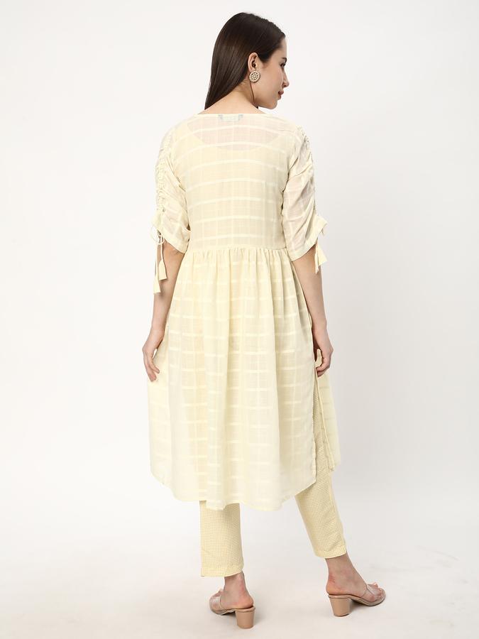 Women Poly Cotton Solid Kurta And Pants Set