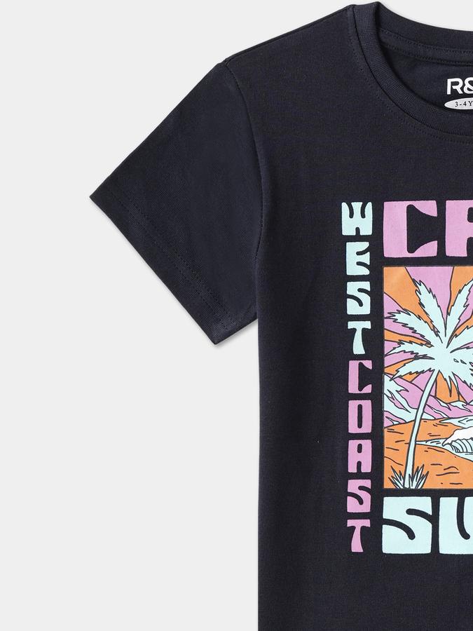 Boys Graphic Print Pure Cotton Regular T Shirt image number 2