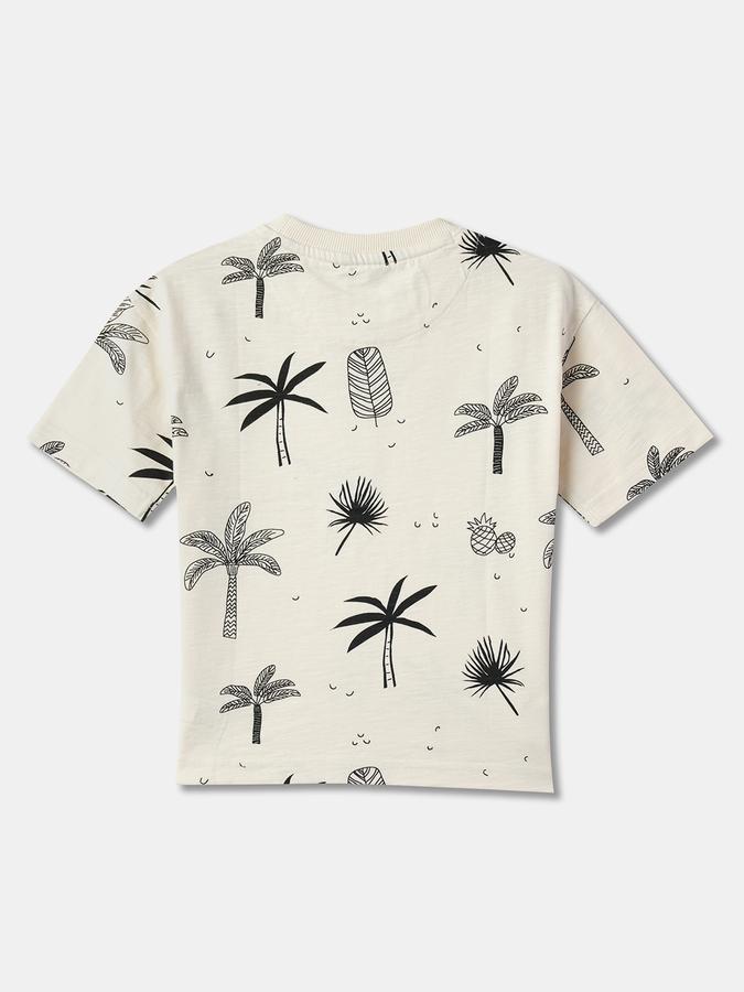 Boys Printed Relaxed Fit Crew-Neck T-Shirt with Patch Pocket data-index=