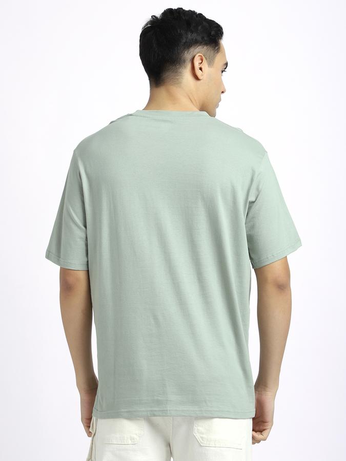 Men Cotton Relaxed Fit Crew Neck Graphic T-shirt