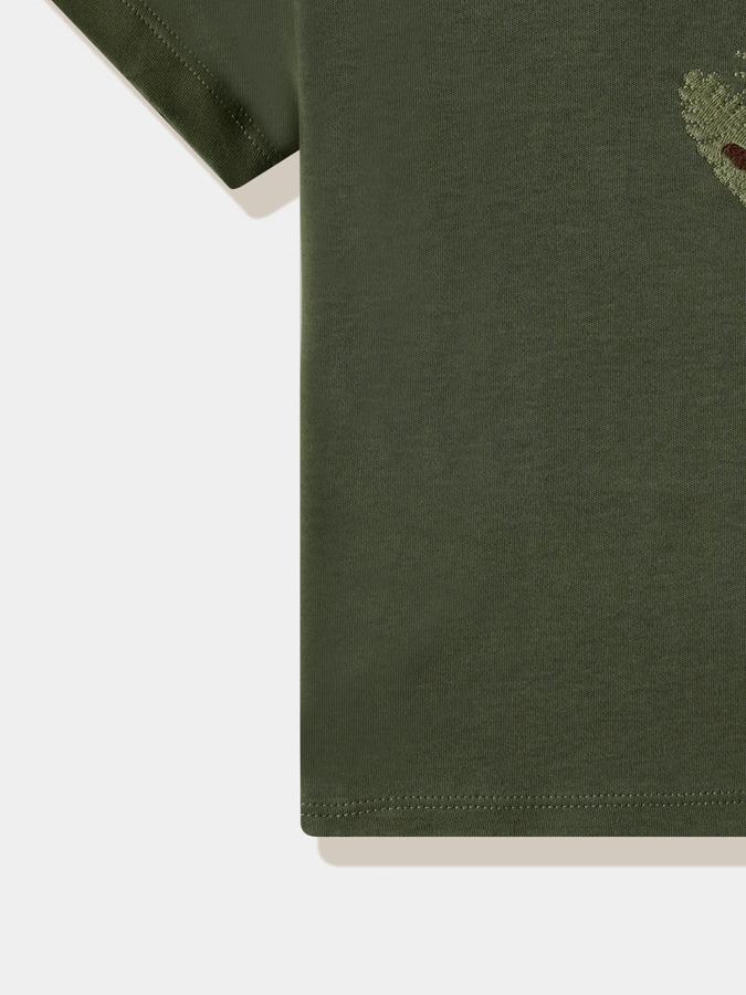 Boys Cotton Relaxed Fit Crew Neck Graphic T-shirt