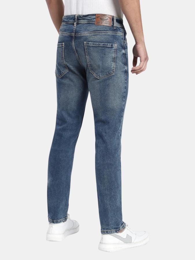 R&B Blue Slim Fit Men Mid Rise Jeans
