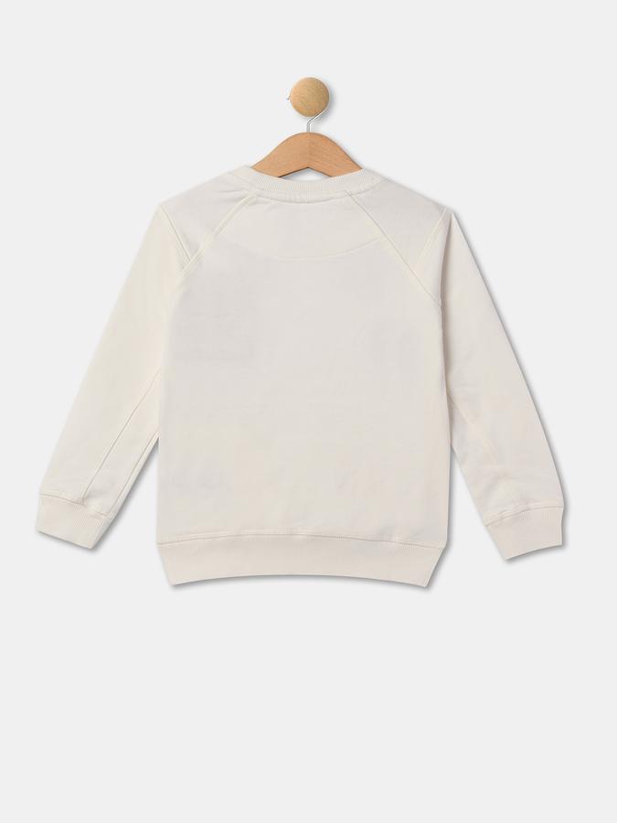 Boys Cotton Regular Fit Crew Neck Graphic Sweatshirt