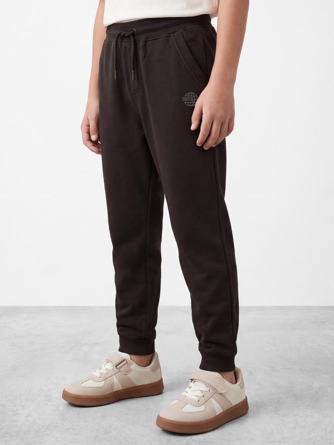 R&B Boys Brown Graphic Print Elasticated waist Jogger Pant 
