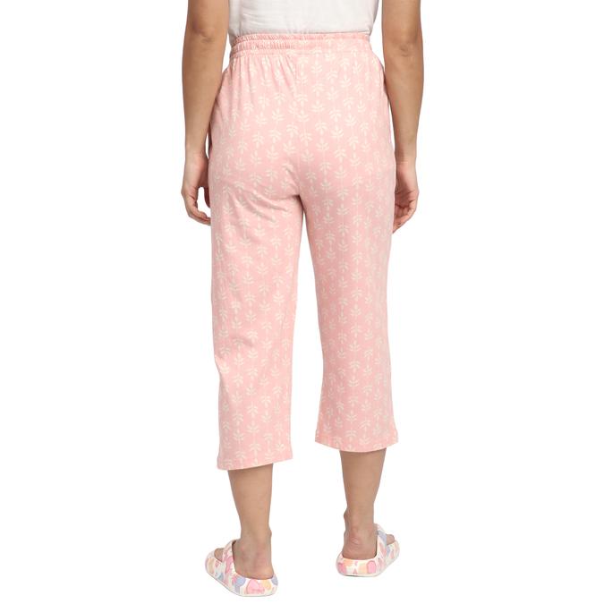 R&B Women Peach Geometric Print Pyjama Bottoms