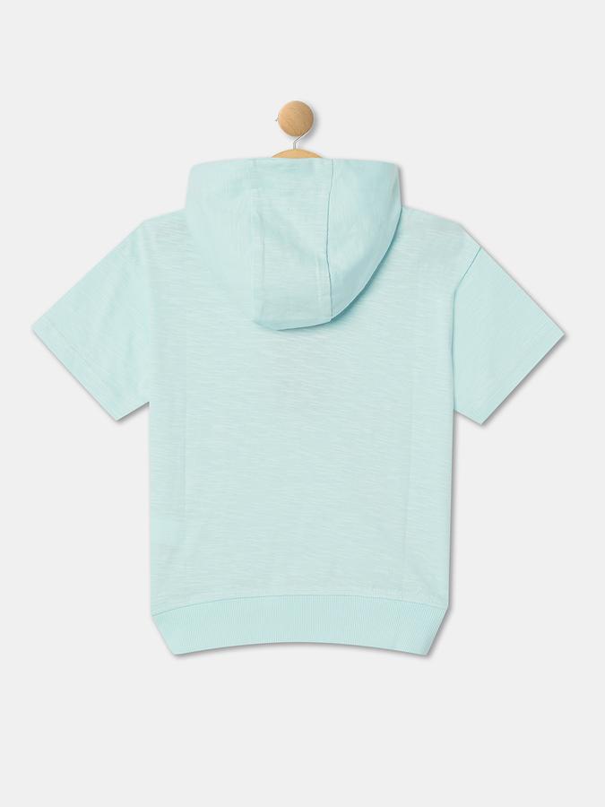 Boys Embroidered Regular Fit Hooded T-shirt image number 1