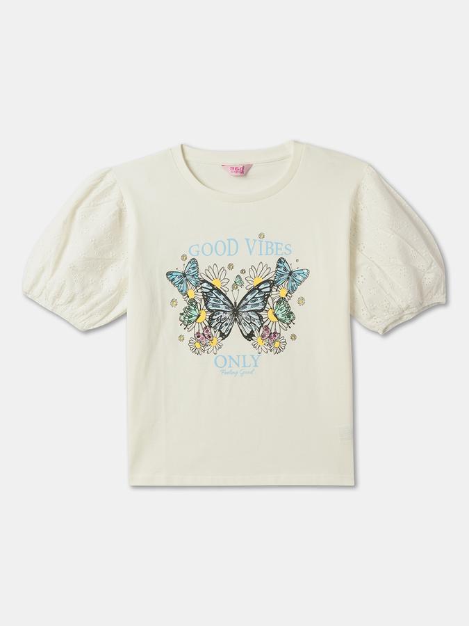Girls Graphic Print Regular Fit Top