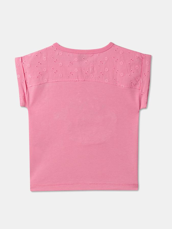 Girls Embroidered Round-Neck Top image number 1