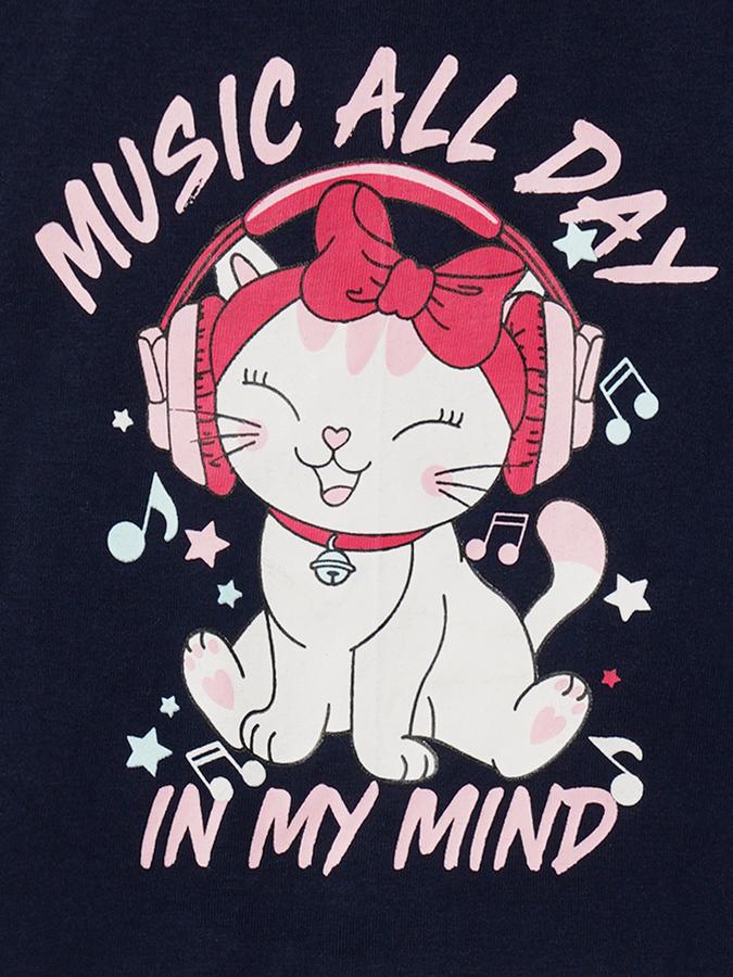Girls Typographic Print Regular Fit Top image number 4