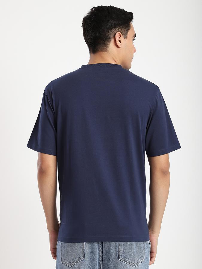 Men Cotton Relaxed Fit Crew Neck Graphic T-shirt