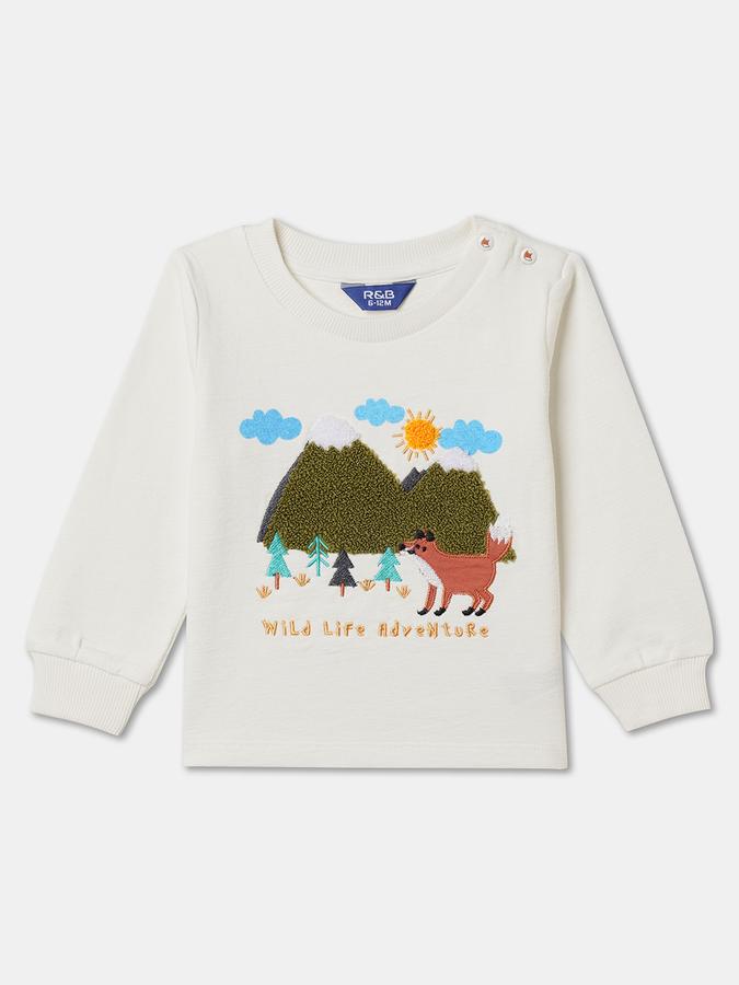 Baby Boys Graphic Print Pure Cotton Regular T Shirt