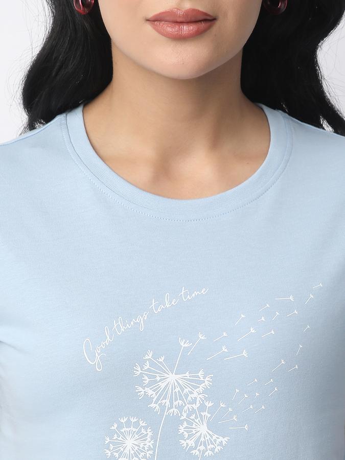 Graphic Print Women Round Neck T-Shirt image number 3
