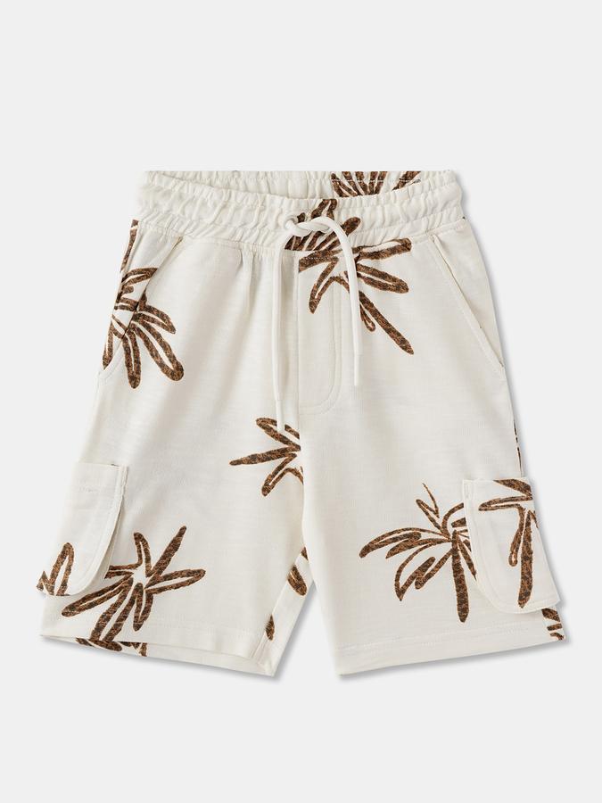 R&B Boys' Beige Printed Shorts