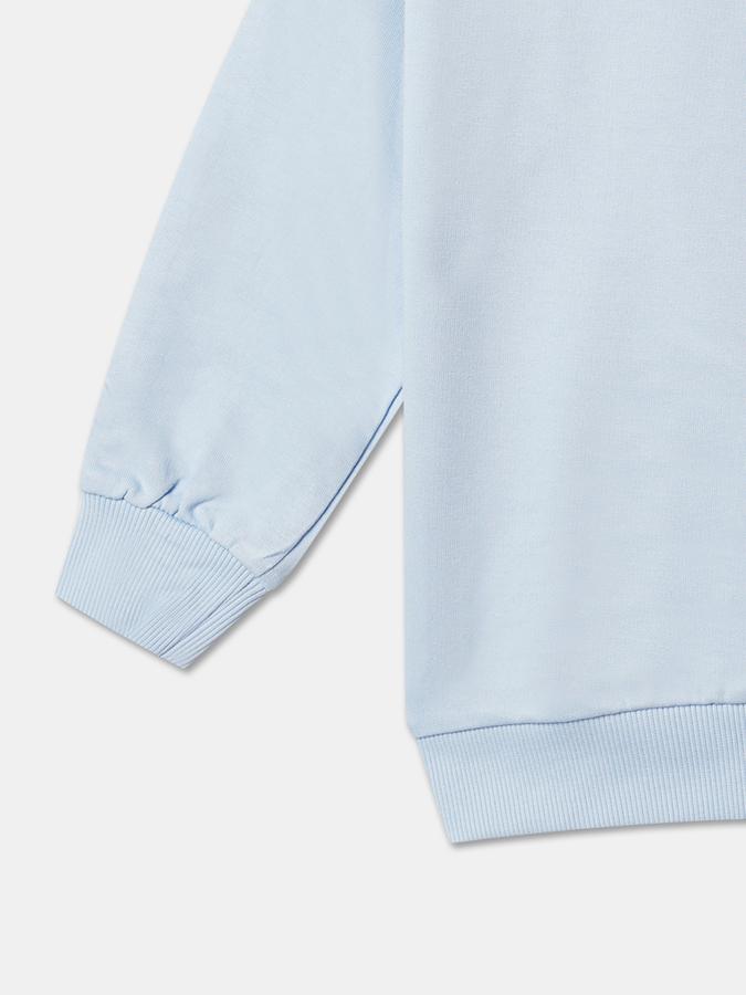 Girls Cotton Regular Fit Crew Neck Graphic Sweatshirt