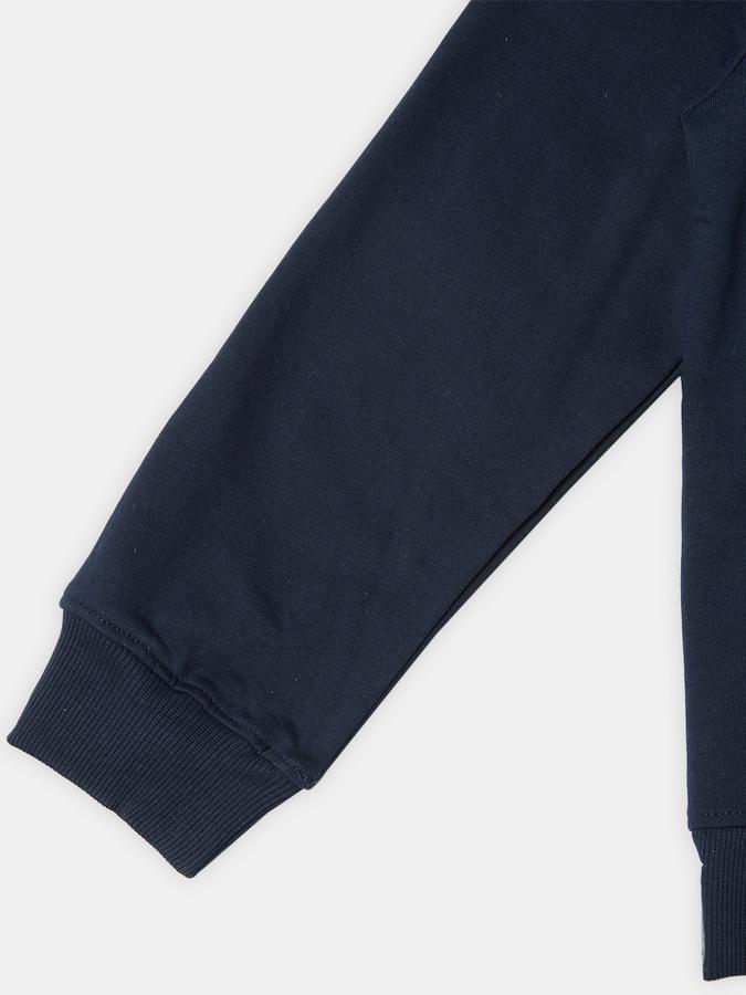 Boys Cotton Hooded Zip Up Graphic Print Jacket