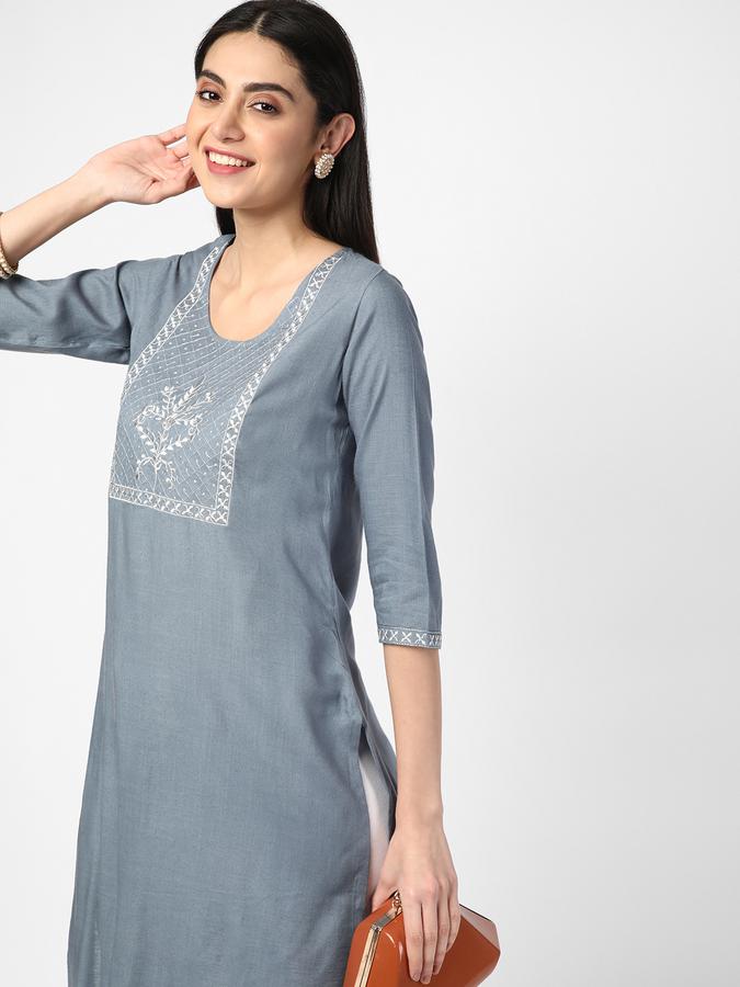 R&B Women Grey Kurtas image number 0