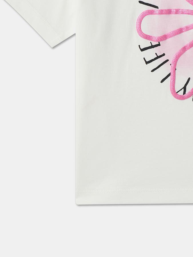 Girls Graphic Print Pure Cotton Regular T Shirt image number 3