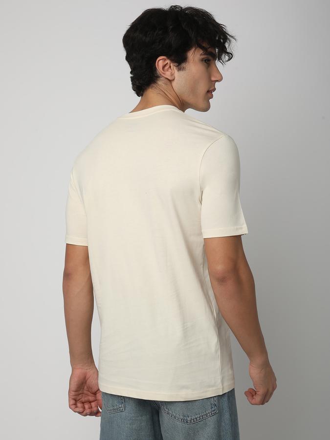 Men Cotton Regular Fit Crew Neck Solid T-shirt