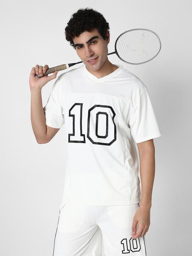 R&B Men's Ivory Printed T-Shirt