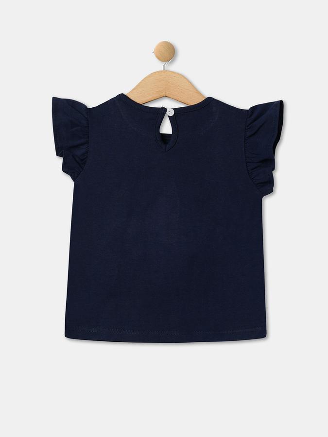 Girls Typographic Print Regular Fit Top image number 1