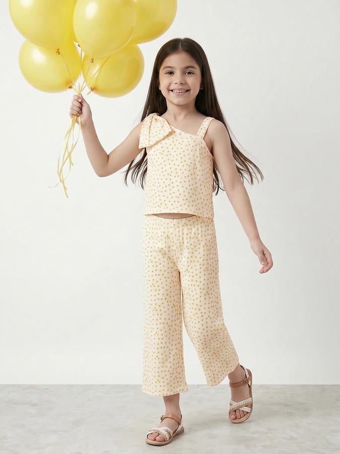 R&B Yellow Pure Cotton Girl Clothing Set