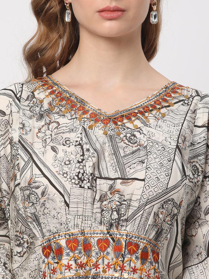Women V-Neck Straight Kurta  image number 3