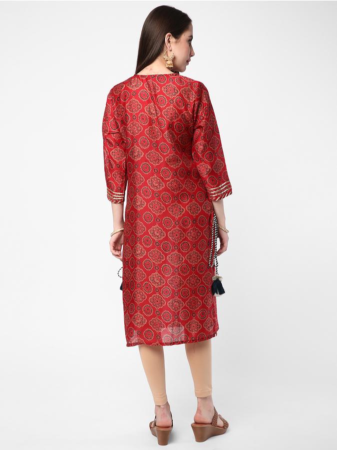 R&B Red Women Kurtas image number 2