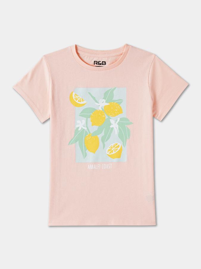 Printed T-Shirt with Crew Neck and Short Sleeves