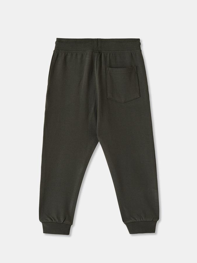 Boys Regular Fit Drawstring Waist Cuffed Hem Jogger