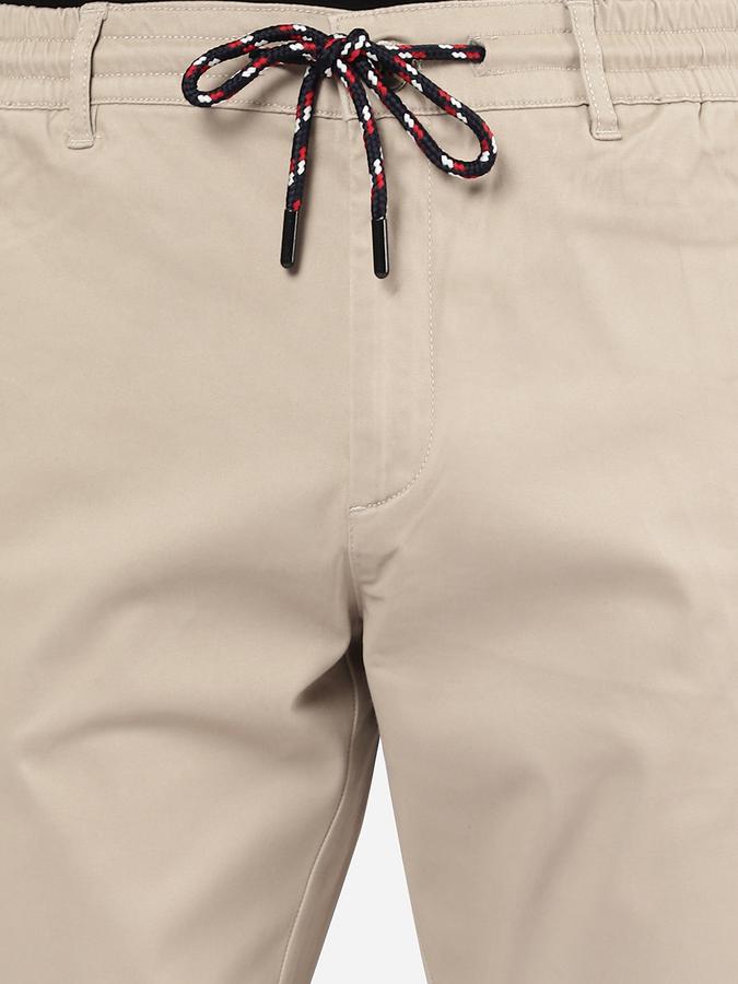 R&B Men Beige Casual Trousers image number 3