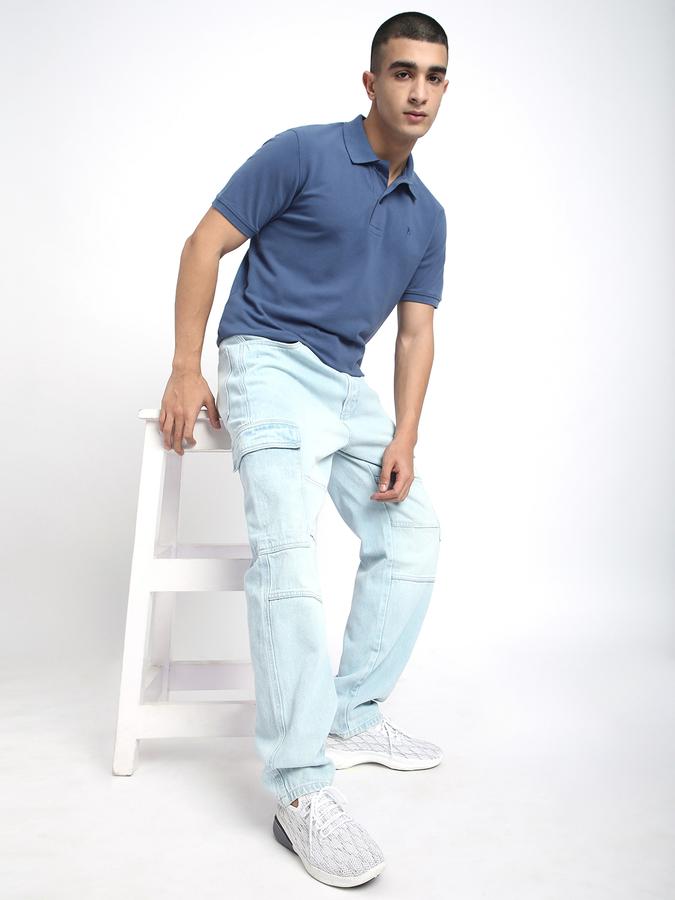 Men Denim Loose Fit Mid Rise Distressed Jeans