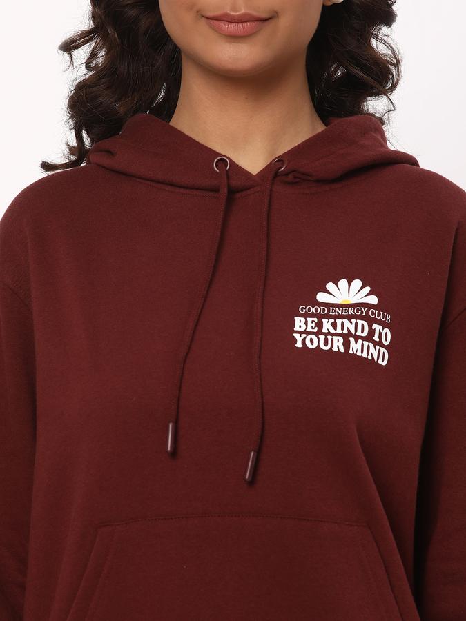 Women Cotton Regular Hooded Graphic Sweatshirt