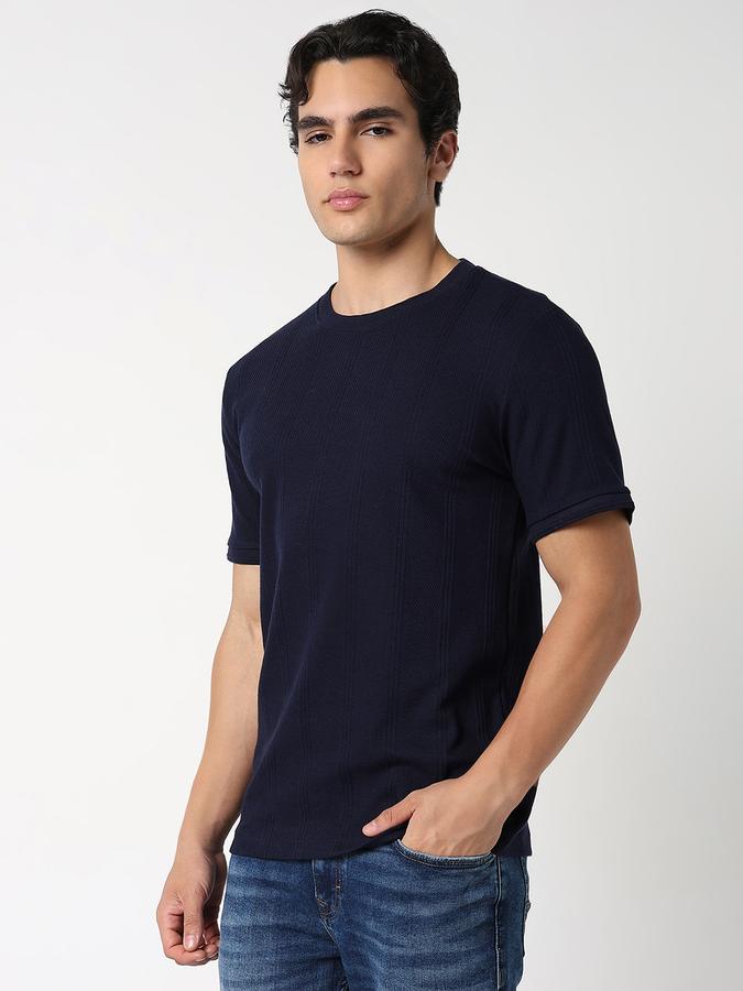 Self Design Men Round Neck T-Shirt  data-index=